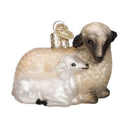 Old World Christmas Sheep with Lamb Ornament
