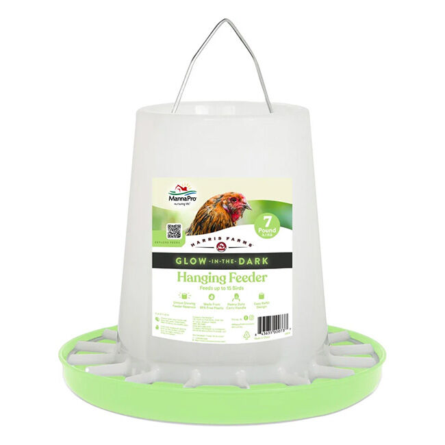Harris Farms Glow-in-the-Dark Hanging Feeder - 7lb Capacity image number null
