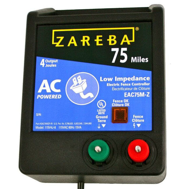 Zareba A75LI AC Powered Low Impedance 75 Mile Fence Charger image number null