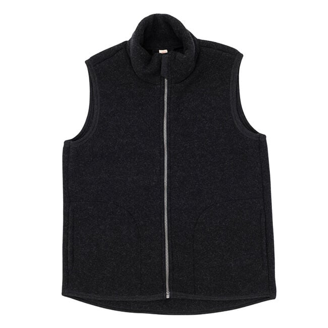 Engel Women's 100% Merino Wool Vest - Black Melange | The Cheshire