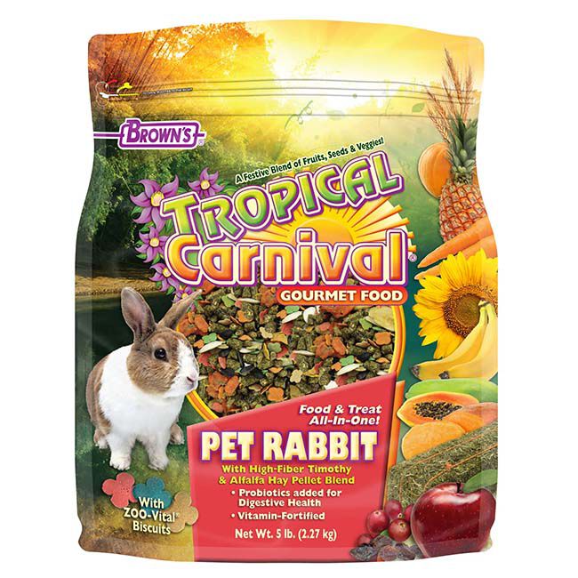 Brown's Tropical Carnival Natural Pet Rabbit Fortified Daily Diet  image number null