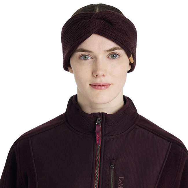 LeMieux Clara Rib Knot Headband - Damson image number null