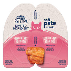 Natural Balance Limited Ingredient Soft Pate in Broth for Cats - Salmon & Sweet Potato Recipe - 2.6 oz