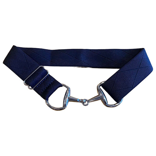 Anademi Stretch Belt with Silver-Tone Bit Buckle - Textures image number null