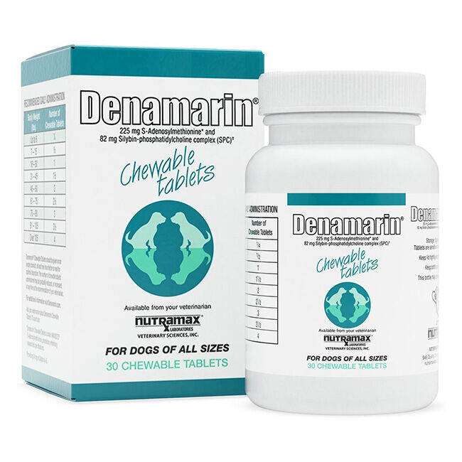 Nutramax Denamarin Tablets Liver Supplement for Dogs - 30ct image number null