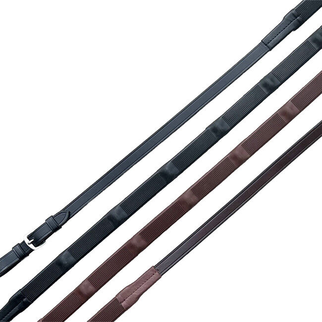 KL Select Red Barn 5/8" Bump Grip Reins image number null