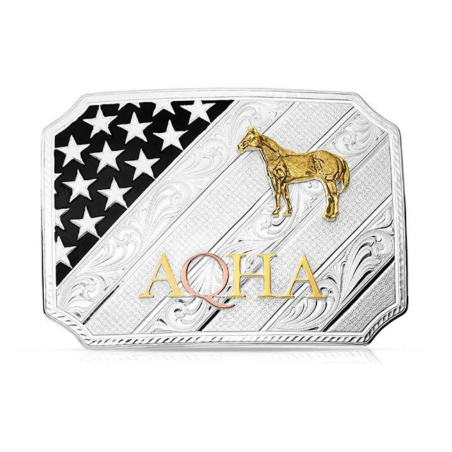 Montana Silversmiths AQHA All American Silver Buckle image number null