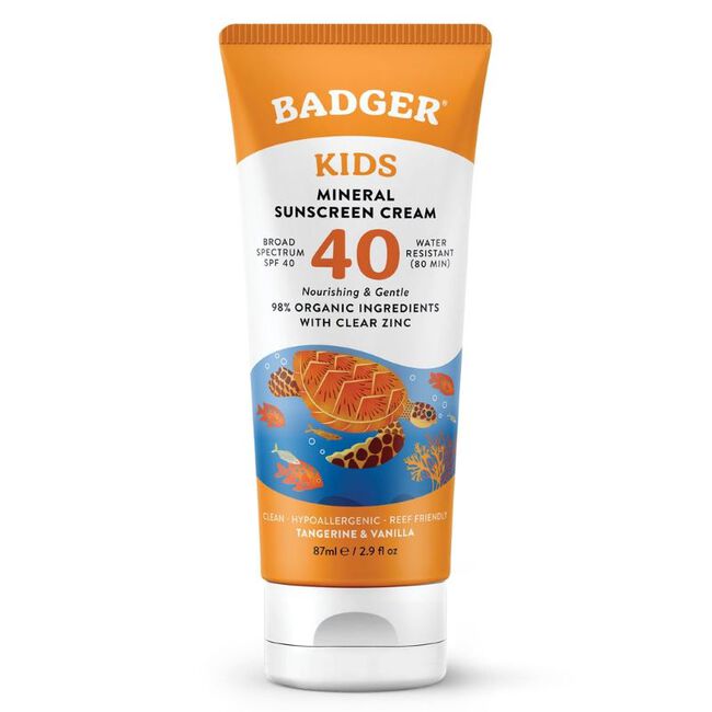 Badger Kids' Mineral Sunscreen Cream - SPF 40 - 2.9 oz image number null