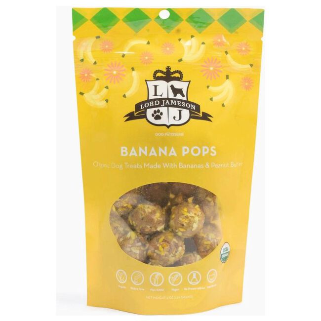 Lord Jameson Soft & Chewy Dog Treats - Banana Pops - 6 oz image number null