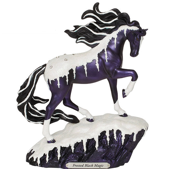 Trail of Painted Ponies Figurine - Winter 2023 - Frosted Black Magic - Closeout image number null