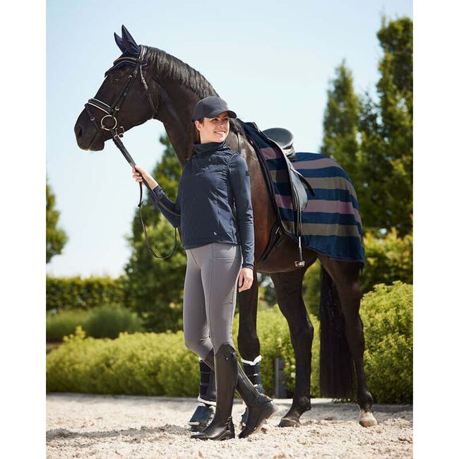 Horze Women's Everly Full Grip Winter Riding Tights - Steel Gray image number null