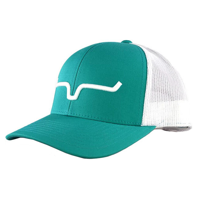 Kimes Ranch Weekly Trucker Cap - Teal/White image number null
