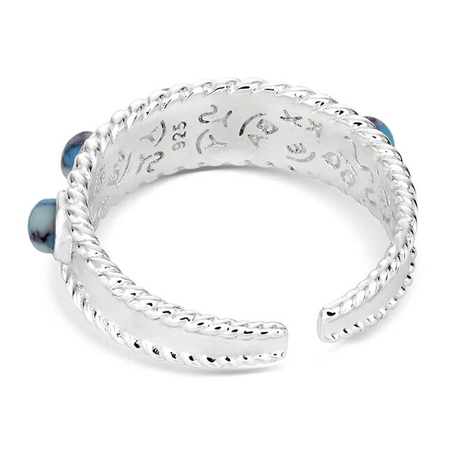 Montana Silversmiths Pebbled Turquoise Wrap Ring image number null