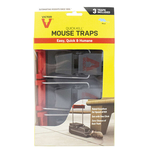 Victor Pest Quick-Kill Mouse Traps - 3-Pack image number null