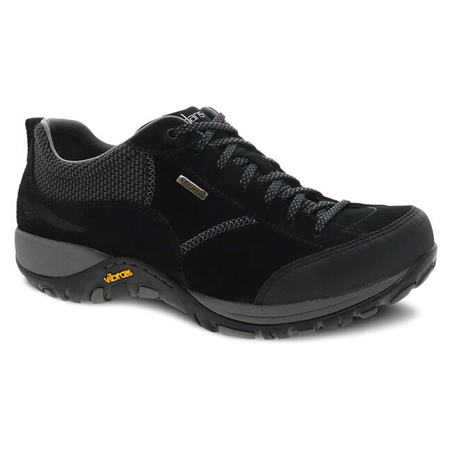 Dansko Women's Paisley Suede Waterproof Sneaker - Black/Black image number null