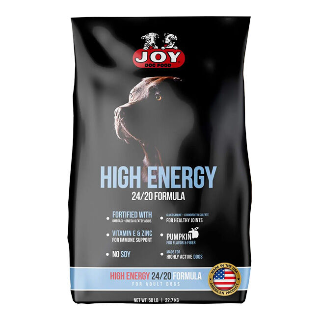 Joy Dog Food High Energy 24/20 50 lb The Cheshire Horse