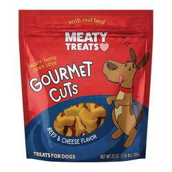 Meaty Treats Gourmet Cuts Soft & Chewy Dog Treats - Beef & Cheese Flavor