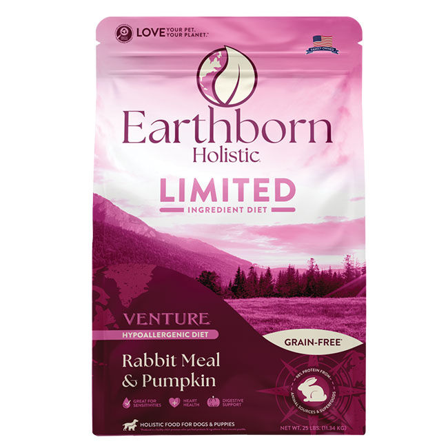 Earthborn Holistic Venture Limited Ingredient Dog Food - Rabbit Meal & Pumpkin Recipe image number null