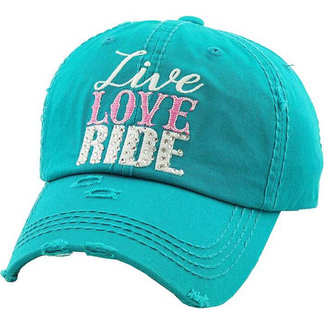 AWST Turquoise Live, Love, Ride Cap image number null