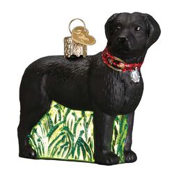 Old World Christmas Ornament - Standing Black Lab