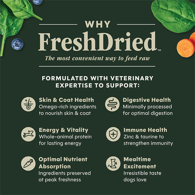 Instinct FreshDried Grain-Free Freeze-Dried Raw Meal Blends for Dogs - Cage-Free Chicken & Supergreens image number null