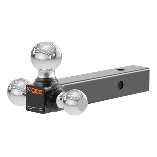 CURT Multi-Ball Mount with 2" Hollow Shank, 1-7/8", 2" & 2-5/16" Chrome Balls image number null