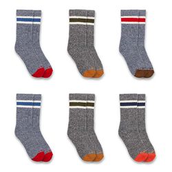 Carhartt Kids' Midweight Camp Crew Sock - 6-Pack