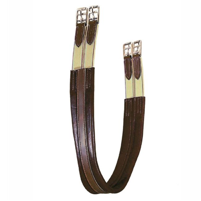 Tory Leather Double End Elastic Contour Girth image number null