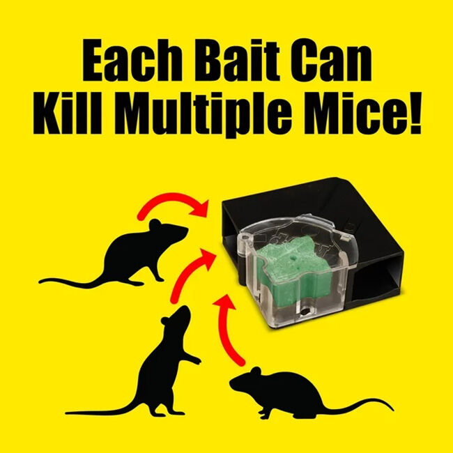 d-CON Refillable Corner Fit Mouse Poison Bait Station - 1 Trap & 6 Bait Refills image number null