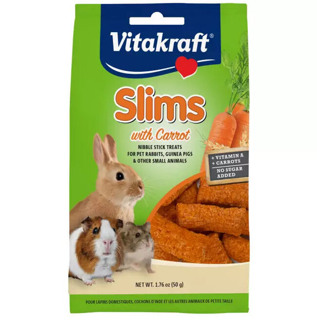 Vitakraft Slims with Carrot - Nibble Stick Treats image number null