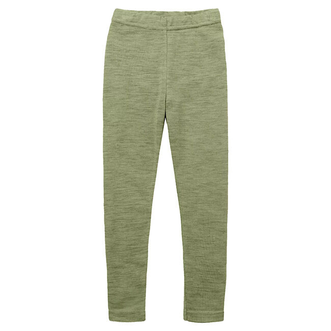 Engel Kids' 100% Wool Leggings - Sage Melange image number null