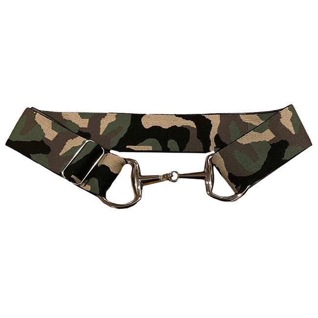 Anademi Stretch Belt with Silver-Tone Bit Buckle - Prints image number null