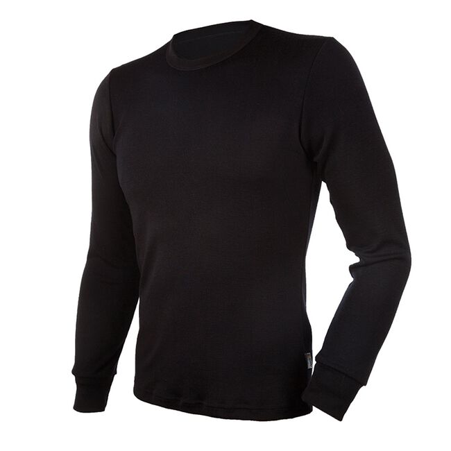 Janus Men's Black Wool Long Sleeve Shirt image number null