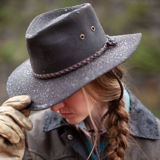 Outback oilskin hat on sale