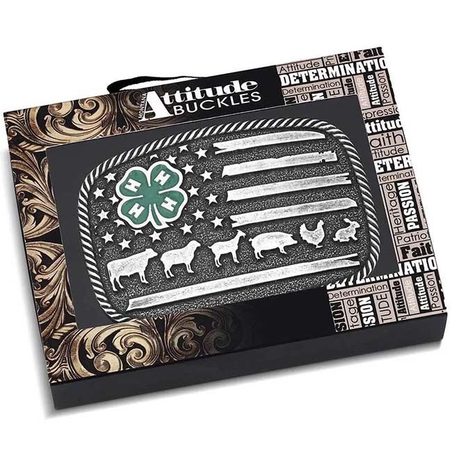 Montana Silversmiths 4-H Livestock Buckle image number null