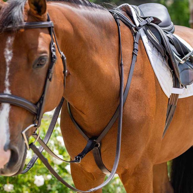 Bobby's English Tack Padded Breastplate with Standing Attachment image number null