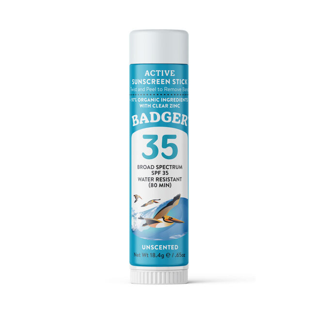 Badger Active Mineral Sunscreen Stick - SPF 35 - 0.65 oz image number null