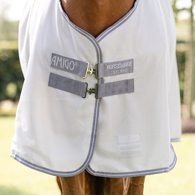 Horseware Amigo Bug Rug Fly Sheet - Silver/Titanium Grey/Silver image number null