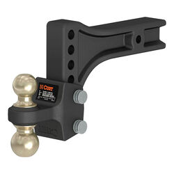 CURT HD Adjustable Trailer Hitch Ball Mount with Dual Ball - 2-1/2" Shank