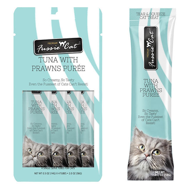 Fussie Cat Puree Tuna with Prawn - 4 Count image number null