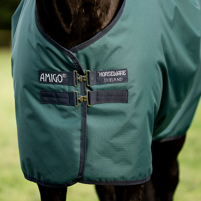 Horseware Amigo Ripstop 900D Turnout (100g Light) - Dynasty Green/Navy/Silver image number null