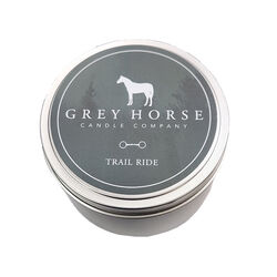 Grey Horse Candle Tin - Trail Ride