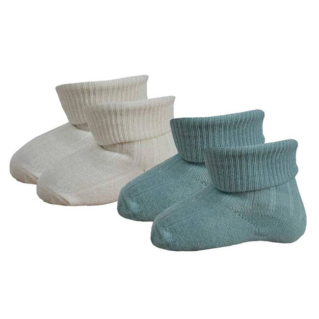 Janus Babywool Socks 2-pack - Teal image number null