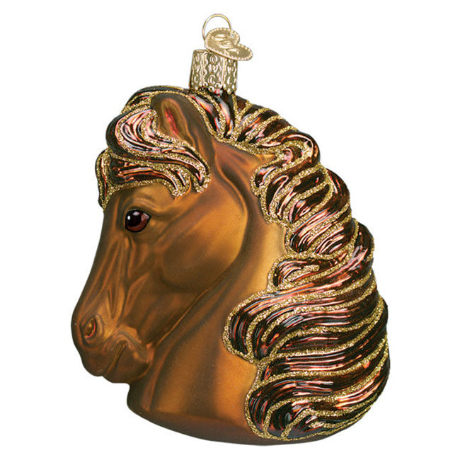 Old World Christmas Ornament - Horse Head - Assorted Colors - Closeout image number null
