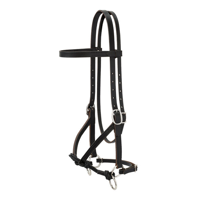 Weaver Equine Justin Dunn Oiled Bitless Bridle - Size: Horse image number null