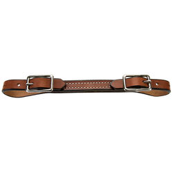 Weaver Equine Flat Bridle Leather Curb Strap - Rich Brown