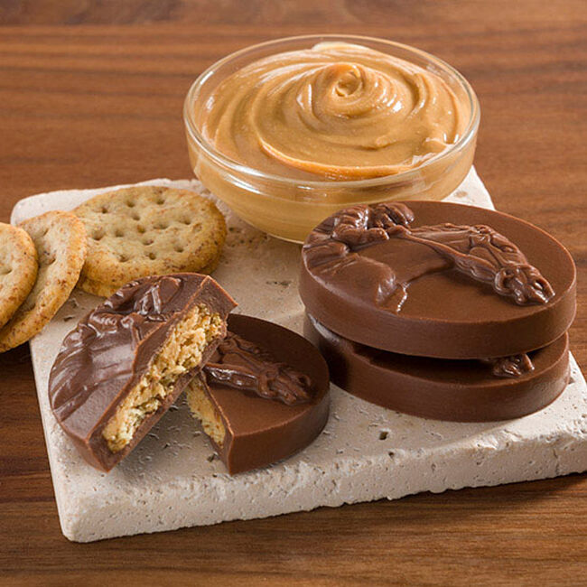 Harbor Sweets Dark Horse Chocolates Sea Biscuits - Peanut Butter on a Biscuit Covered with Milk Chocolate - 6 Pieces image number null