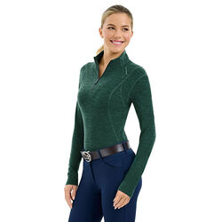 RJ Classics Women's Logan 1/4 Zip Training Shirt - Bayberry Heather