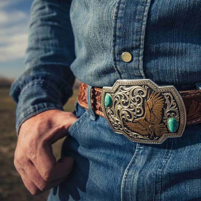 Montana Silversmiths Wings of Valor American-Made Buckle image number null