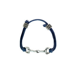 Finishing Touch of Kentucky Retro Silver Snaffle Bit Bungee Bracelet
